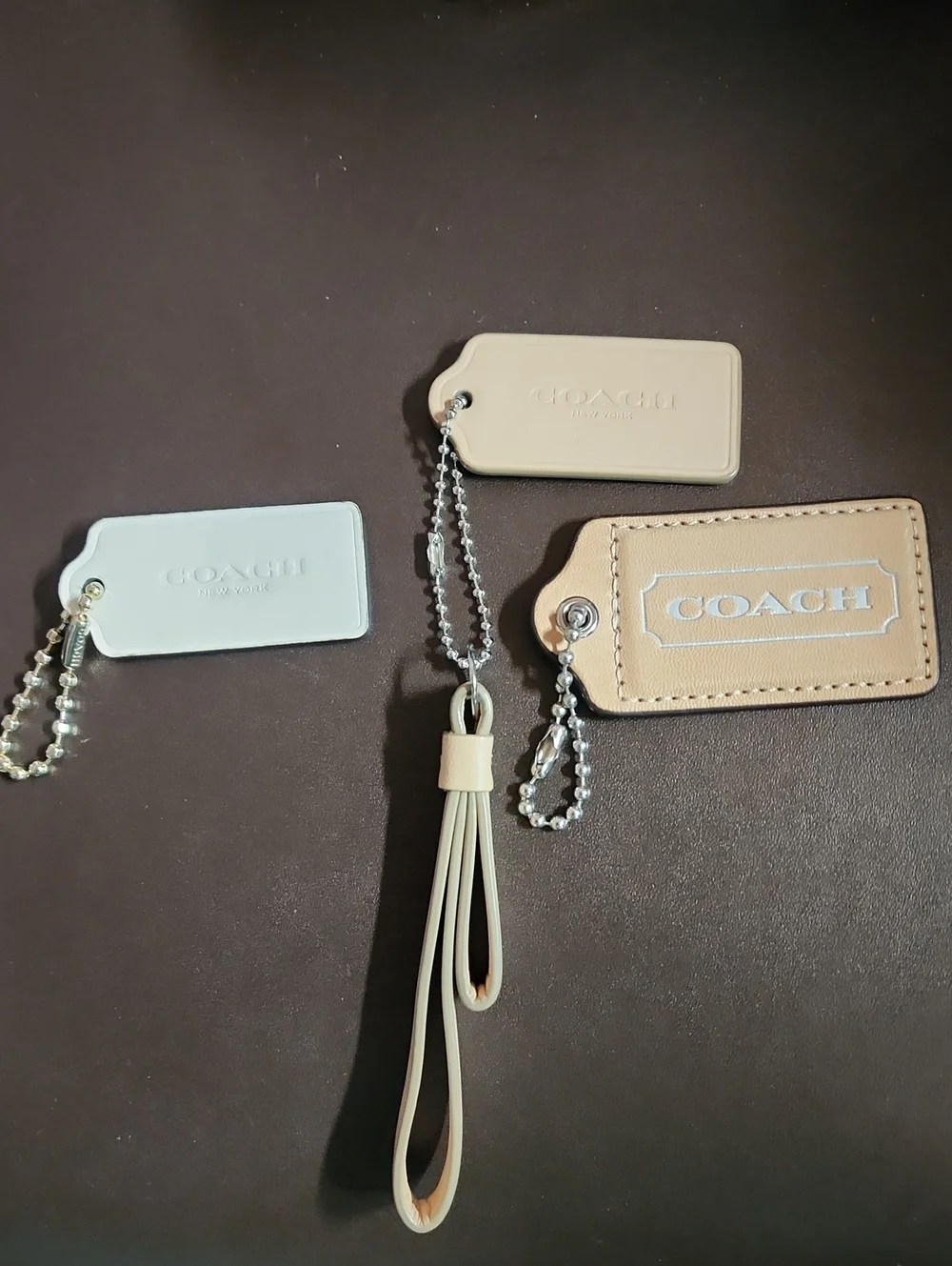 Coach Leather Hang Tag Set Of 3 Like New